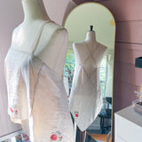Linen Handkerchief Hem Cross Back Tank