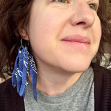 Repurposed Vintage Bandana Fringe Hoop Earrings