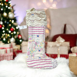 Repurposed Vintage  Quilt Patchwork Stocking