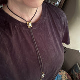 OOAK Western Bolo Cameo Charm Necklace