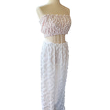 White Fringe Pants, Boho Beach Cover up