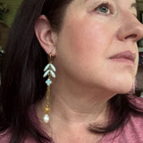 Asymmetrical Reworked Vintage Dangle Earrings