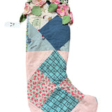 Repurposed Vintage Quilt Patchwork Stocking