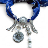 OOAK Boho Bandana Charm Necklace