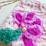 Vintage Repurposed Floral Fabric Clutch Handbag