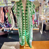 Boho Floral Chenille Kimono Duster