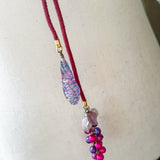 OOAK Western Butterfly Bolo Charm Necklace