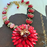 Americana Repurposed Vintage Statement Necklace