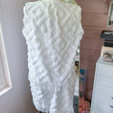 White Fringe Tank Top