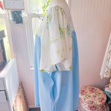 Embroidered Flowy Babydoll  Dress, Kitten Embroidered Dress