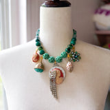 Colorful Eclectic Statement Cameo Necklace