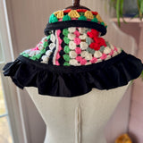 Granny Square Blanket Scarf Collar, Blanket Shawl