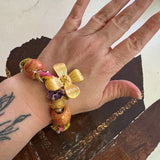 Boho Bandana Charm Bracelet One of a Kind