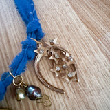 OOAK Boho Horse Locket Western Bandana Charm Necklace