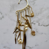 Statement Upcycled Vintage Mixed Metal Ear Cuff