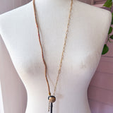 Boho Skeleton Key Bird Charm Necklace