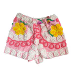 Pink Floral Shorts, Boho Beach Cover up