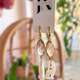 Gold and Pearl Upcycled Vintage Hoop Earrings