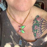 Whimsical Butterfly Charm Y Necklace