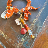 Boho Bandana Charm Bracelet One of a Kind