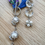 OOAK Boho Bandana Rhinestone Charm Necklace