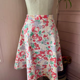 Apple Blossom Vintage Fabric Midi Skirt