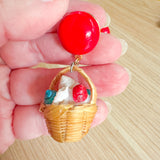 Beach Picnic Repurposed Vintage Earrings