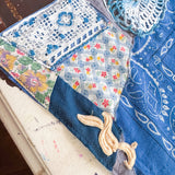 Western Boho Repurposed Shabby Chic Vintage Bandana Head Scarf