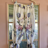 Boho Floral Cropped Bloomers, Lounge Pants