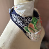 One of a Kind Vintage Patchwork Bandana Scarf | Shabby Chic Head Scarf | Upcycled Boho Neckerchief
