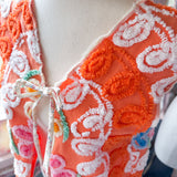 Boho Floral Chenille Vest