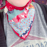 Western Boho Repurposed Shabby Chic Vintage Bandana Head Scarf