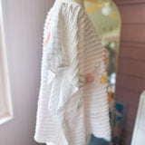 Bow Peasant Blouse, Short Sleeved Boxy Top