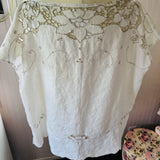 Embroidered Boho Cap Sleeve Blouse