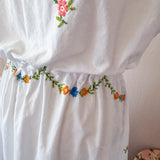 Floral Embroidered Kimono Duster| Drawstring Kimono