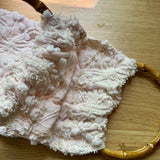 Repurposed Vintage Fabric And Lace Market Top- Handle Handbag