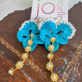 Repurposed Vintage Floral Dangle Earrings