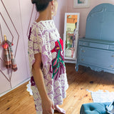 Boho Purple Peacock Chenille Boho Tunic