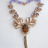 Whimsical Antique Cameo Statement Necklace