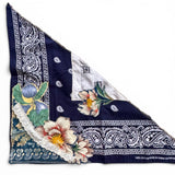 One of a Kind Vintage Patchwork Bandana Scarf | Shabby Chic Head Scarf | Upcycled Boho Neckerchief