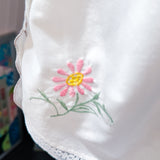 Pink Floral Embroidered Sleeveless Top