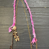 Boho Skeleton Key Bird Charm Necklace