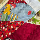 ‘60’s Fabric Patchwork Snap Front Scarf