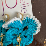 Repurposed Vintage Floral Dangle Earrings