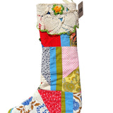 Repurposed Vintage Quilt Patchwork Stocking