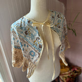 Boho Repurposed Vintage Shawl Scarf Collar