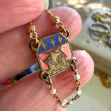 Paris Charm Necklace, Repurposed Vintage French Charm Pendant Necklace