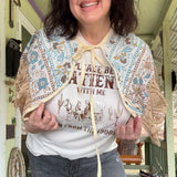 Boho Repurposed Vintage Shawl Scarf Collar