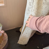 Boho Lace Side Split Lounge Pants/ Beach Cover Up