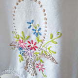Embroidered Capelet | White Floral Shrug
